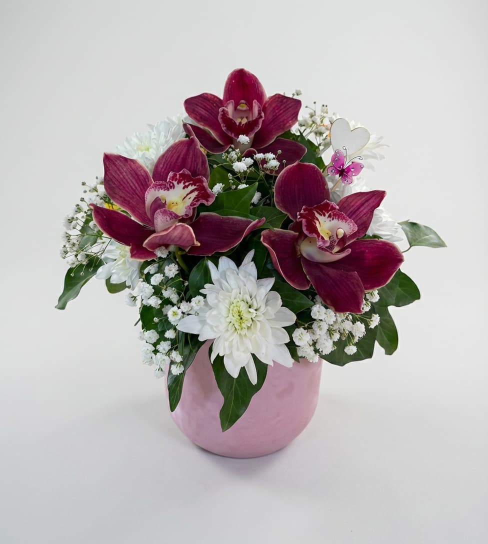 Слика на Кутија со 3 розеви орхидеи