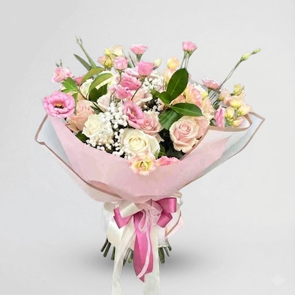 Слика на Букет со розови цвеќиња